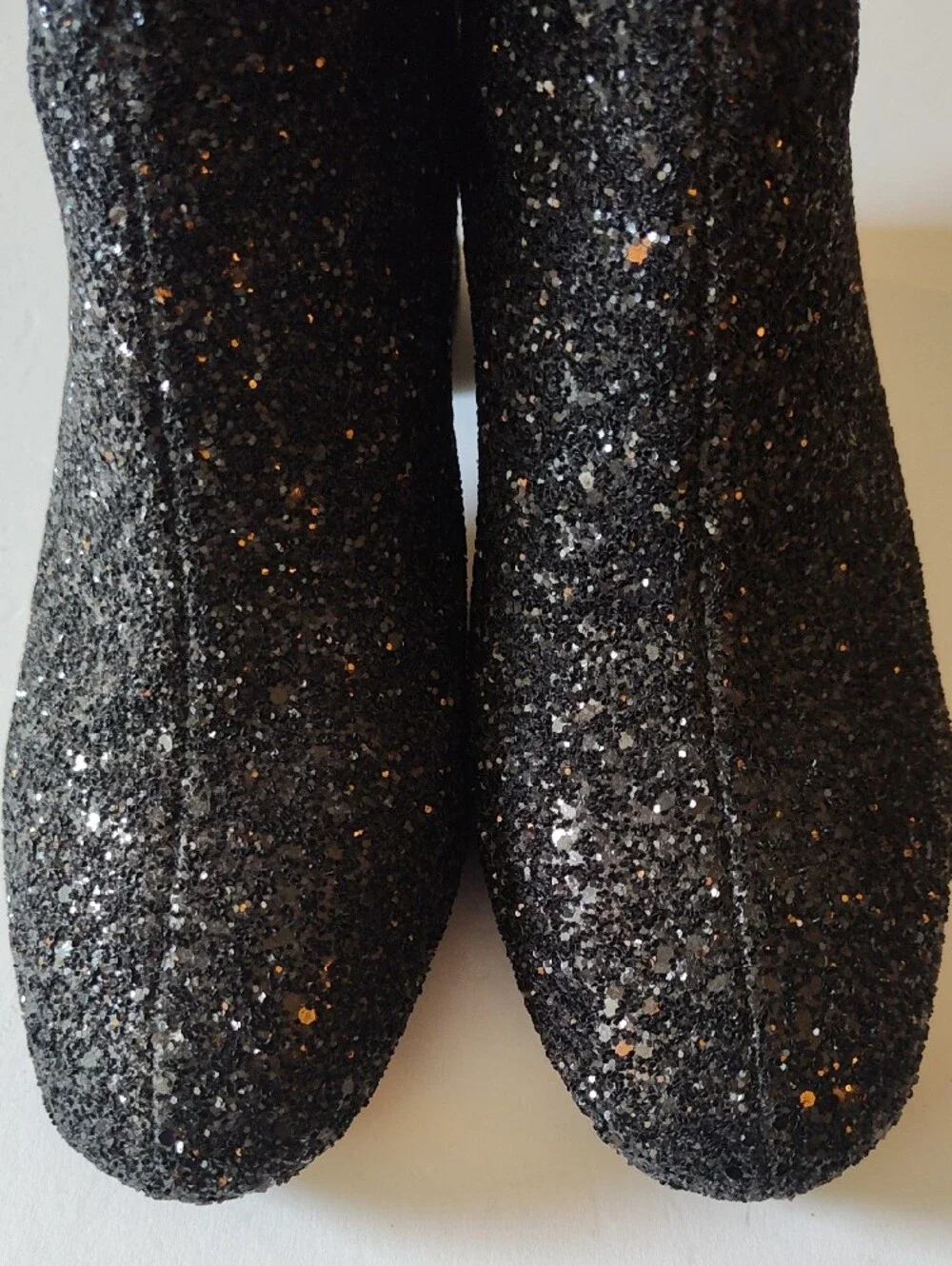 Women's Black Glitter Ankle Boots